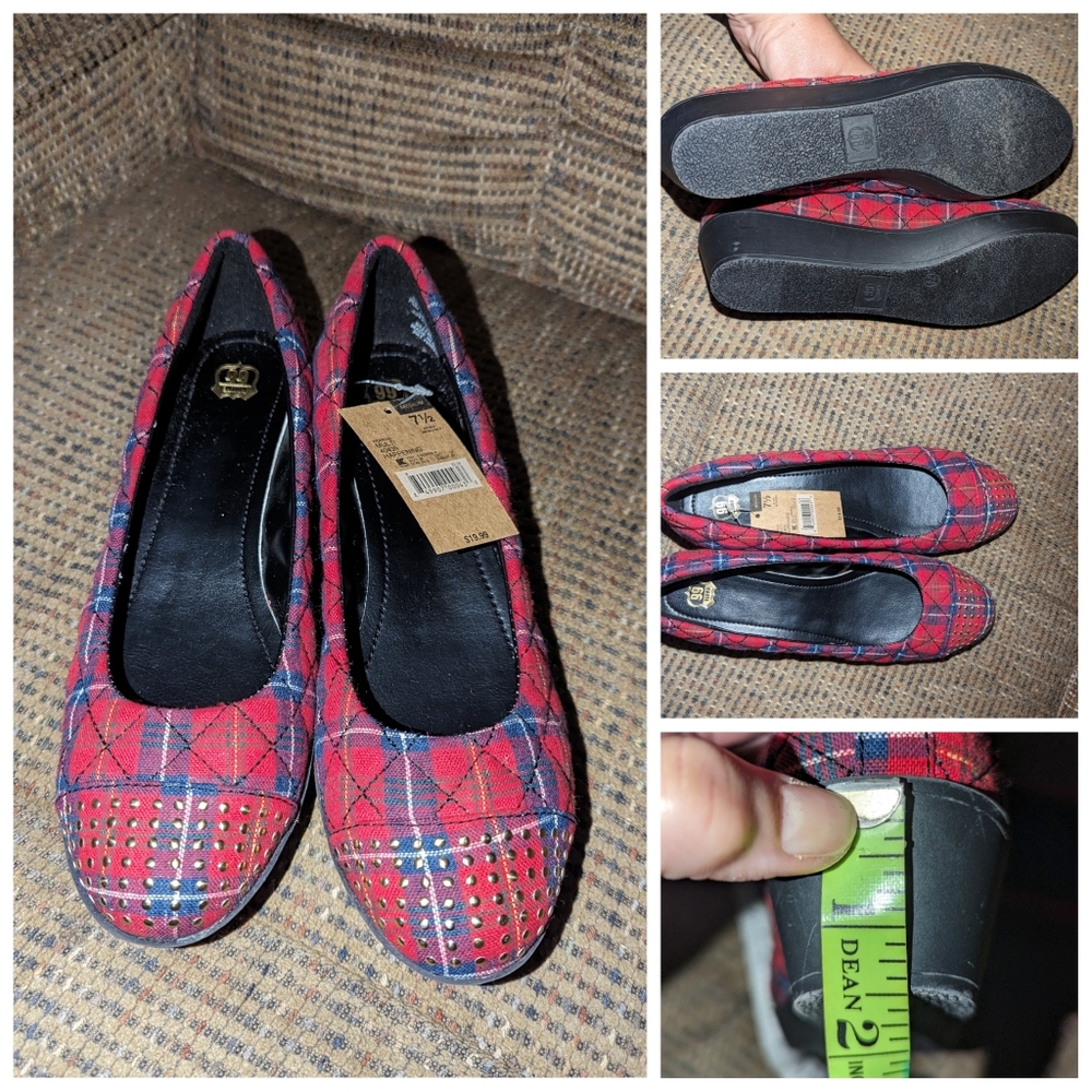 Rout 66 plaid shoe nwt